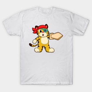 Tiger as Pirate with Eye patch & Sword T-Shirt